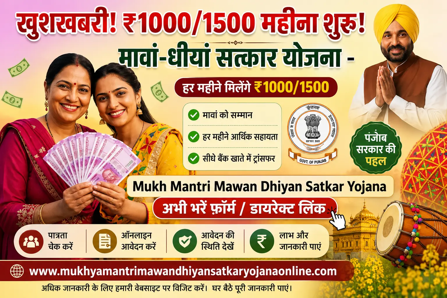 Mukhyamantri Mawan Dhiyan Satkar Yojana apply now